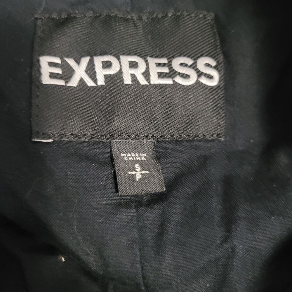 Express Women's Black Utility Vest Cinched Waist Quilted Gothic Grunge Street SM - Picture 6 of 7